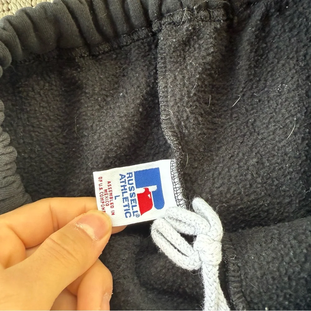 Vintage 90s black russell athletic sweatpants pants - Picture 2 of 3